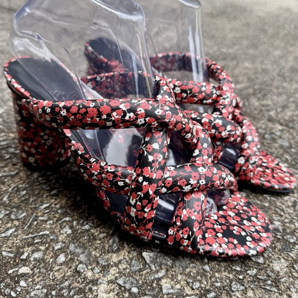 Rebecca Minkoff Women's Sz 8 M Amandine Floral Print Block Heel Slide On Sandal - Picture 7 of 16